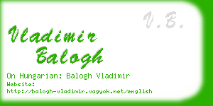 vladimir balogh business card